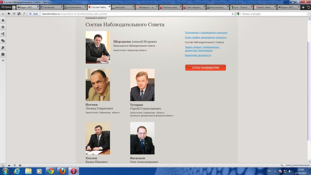 Наблюдательный совет Корпорации развития Вологодской области