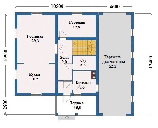 Планировка 1 этажа