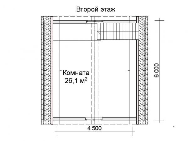 Планировка второго этажа дома 6 на 8