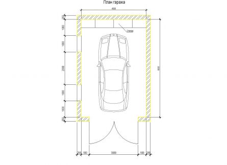 План гаража