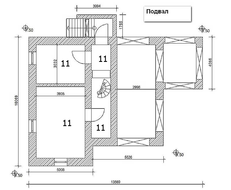 план подвал в доме