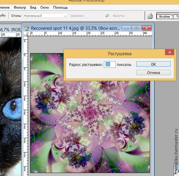 Рисуем реалистичную радужку глаза для сиамской кошки в технике фрактальной графики, фото № 8