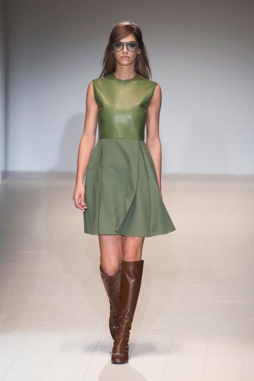 стиль 60-х в одежде: зеленое платье