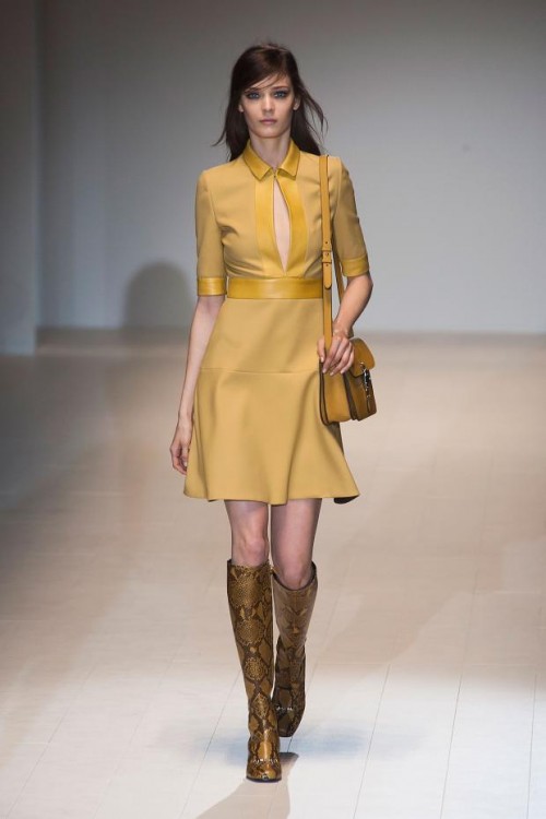 стиль 60-х в одежде: желтое платье