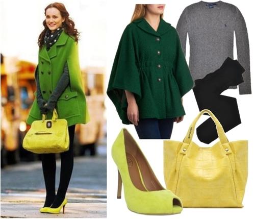 зеленое пальто с чем носить 