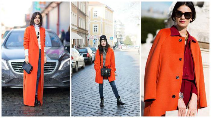 С чем носить оранжевое пальто оверсайз