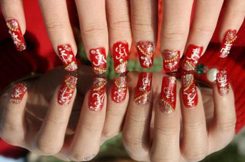 китайские иероглифы на ногтях