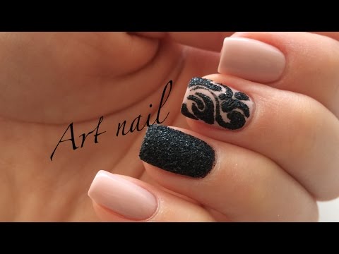 Маникюр Бархатный Песок! Дизайн Ногтей Гель-лаком и блестками! Nail Art Designs