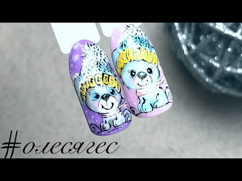 Собака на ногтях Дизайн ногтей Роспись гель лаками Patrisa Nail 2018