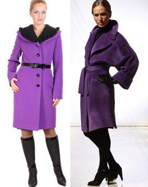 Какую шапку носить с фиолетовым пальто. Как и с чем носить фиолетовое пальто