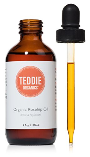 Organic Rosehip Oil - 100% Pure Unrefined Cold Pressed Rosehip Seed Oil - Best Moisturizer for Face, Hair - Great for Fine Lines, Wrinkles, Acne Scars, Sun Damage, Stretch Marks, Eczema, Psoriasis