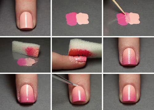 Как делать градиент на ногтях гель-лаком губкой. Делаем красивый градиент гель-лаком губкой