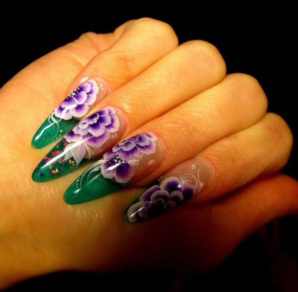 Китайская роспись на ногтях: фото