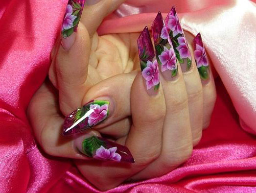 Китайская роспись на ногтях: фото