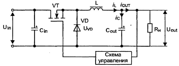 Упрощенная схема драйвера лампочки Томича