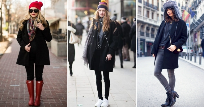 С чем носить черное пальто – 40 фото самых стильных образов на все случаи жизни
