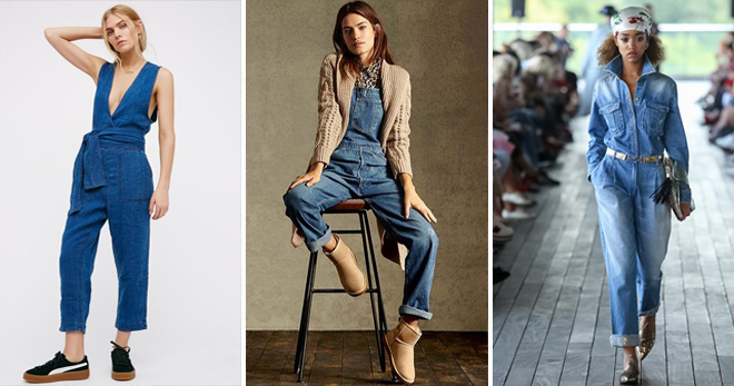 С чем носить джинсовый комбинезон – простые правила создания модного образа