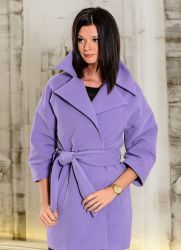 с чем носить фиолетовое пальто